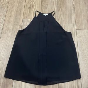 Norah high neck black tank top